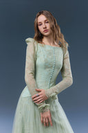 Thekla Mint Lace Tulle Evening Gown for women, from JOSEPHINE, The Viet Concept