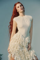 Nerine Blanca Sculptural Couture Dress for women, from LA VIERGE, The Viet Concept 