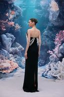 Noelle Pearl Cascade Crepe Gown for women, from 21SIX, The Viet Concept