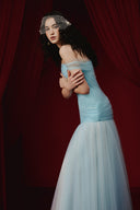 Ayla Crystal Draped Off-Shoulder Tulle Evening Gown for women, from JOSEJOSEPHINE, The Viet Concept