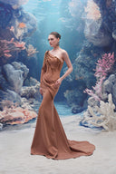 Darya Crystal-Embroidered Crepe Asymmetric Evening Gown for women, from 21SIX, The Viet Concept