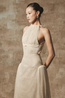 Monde Éthereal Lace Halter Gown for women, from BYDI, The Viet Concept