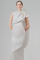 Cream Asoo Maxi Dress for women, from White Plan, The Viet Concept 