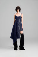 Strappy Diagonal Folded Flap Dress for women, from GVLUX, The Viet Concept 