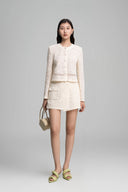 Cream Maeve Cropped Lace Jacket for women, from HOBB, The Viet Concept 