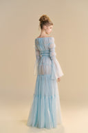 LINH PHUNG • Aquarelle Off-Shoulder Ruched Organza Maxi Dress