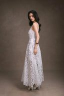 KEIRA TONG • Floral Lace 3D Embroidered Cotton Lace Sleeveless Dress