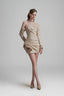 Beige Lantana Mini Dress for women, from Calista, The Viet Concept 