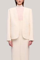Cream Bang Straight Long Sleeved Taffeta Blazer for women, from TINH, The Viet Concept 