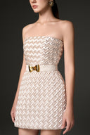 Ivory Élysée Pearl Blossom Halter Mini Dress for women, from IHF STUDIO, The Viet Concept