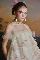 MADDY HATES ROSE • Elara Ivory Ruffled Organza Mini Dress