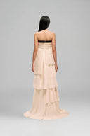 Strapless Ivory Cascade Gown Dress for women, from GUYEHI, The Viet Concept 