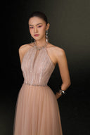 Pandora Crystal Embellished Cream Gown for women, from JOSEPHINE, The Viet Concept 