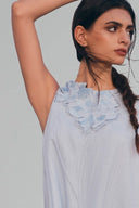 Blue Linen Mini Dress for women, from Xita, The Viet Concept 