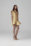 Gold Amelior Mini Dress for woman, from POEM, The Viet Concept 