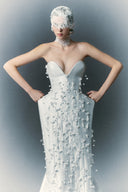 HA THANH VIET • Christopher Hand-Embroidered Floral Taffeta Mermaid Gown