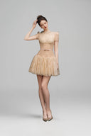 Nude Sabine Mini Dress for women, from CALISTA, The Viet Concept 