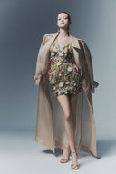 MR CRAZY & LADY SEXY • Freely Sheer Satin Organza Oversized Trench Coat in Tan