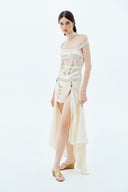 LA VIERGE • La Tierra Misma Satin & Lace Mini Dress