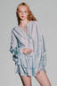 Blue Floral Embroidered Shirt for women, from Xita The Viet Concept 