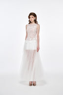 LUCILLA • Eira Floral Lace Illusion Tulle Evening Gown