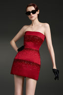 Scarlet Lumière Sequin Taffeta Mini Dress for women, from IHF STUDIO, Teh Viet Concept 