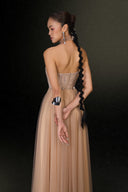 Pandora Crystal Embellished Cream Gown for women, from JOSEPHINE, The Viet Concept 