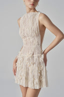 Flavia Floral Lace Appliqué Mini Dress for women, from 21SIX, The Viet Concept