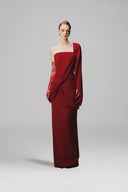 Margée Atelier • Eva Couture Twill & Chiffon Evening Gown