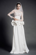 LINH PHUNG • J'Adore Pure White Embroidered Lace A-Line Bridal Gown