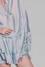 Blue Floral Embroidered Shirt for women, from Xita The Viet Concept 