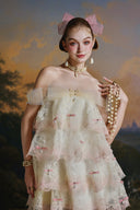 MADDY HATES ROSE • Elara Ivory Ruffled Organza Mini Dress
