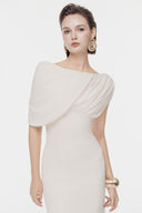 L'ALLÉE • Asymmetric Draped Shoulder Dress