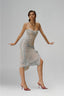 Baby Blue Eden Strap Midi Dress for women, from La Vierge, The Viet Concept 