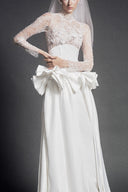 LINH PHUNG • J'Adore Pure White Embroidered Lace A-Line Bridal Gown