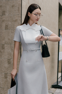 Gray Halyn Midi Dress for women, from WHITE PLAN, The Viet Concept