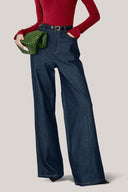 Elara Straight Side Pocket Denim Floor Length Pants for women, from HOBB, The Viet Concept 