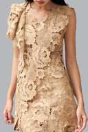Close of Sand Floral Lace Top for women, from MUST HAVE, The Viet Concept2