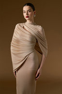 Aurelia Shimmer Jersey Draped Mermaid Evening Gown for women, from IHF ATELIER, The Viet Concept 