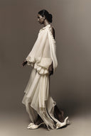 Felicia Blouson Boat Neck Organza Voile Midi Dress for women, from DAS LA VIE, The Viet Concept 