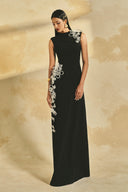 Couture 3D Crystal Floral Sleeveless Maxi Gown for women, from L'SCARLETT, The Viet Concept