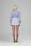 Blue Shift-Collar Stripe Shirt for women, from Keira Tong, The Viet Concept 