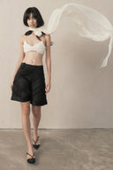 Ivory Whisper Pleated Gauze Bralette for women, from DAS LA VIE, The Viet Concept