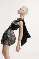 SORAMAME • Gunmetal Grey Fairy Sculptural Globe Mini Dress