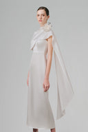 Cream Asoo Maxi Dress for women, from White Plan, The Viet Concept 