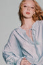 Blue Floral Embroidered Shirt for women, from Xita The Viet Concept 