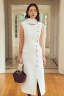White Hourglass Midi Dress for women, from HOBB, The Viet Concept 