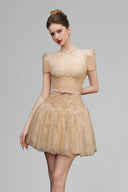 Nude Sabine Mini Dress for women, from CALISTA, The Viet Concept 