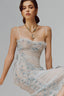 Baby Blue Eden Strap Midi Dress for women, from La Vierge, The Viet Concept 