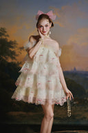 MADDY HATES ROSE • Elara Ivory Ruffled Organza Mini Dress